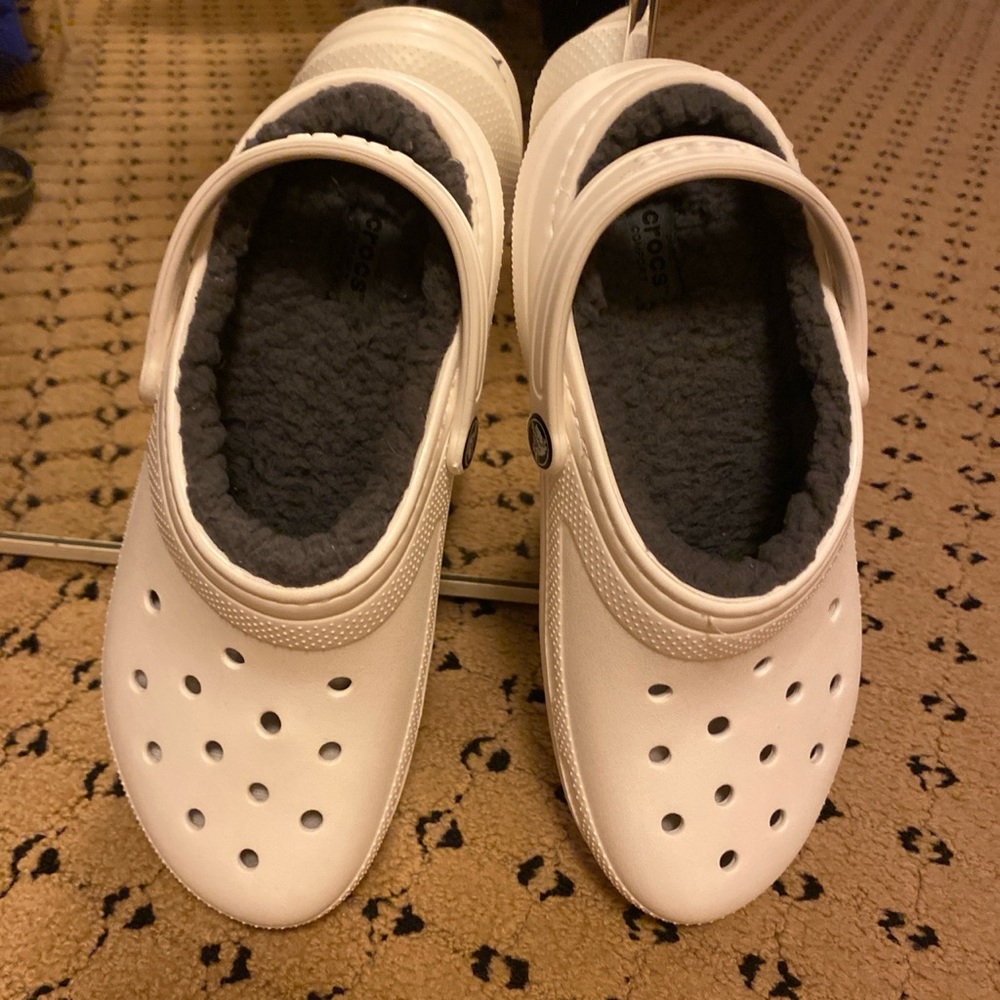 Crocs original slide on with fur inside